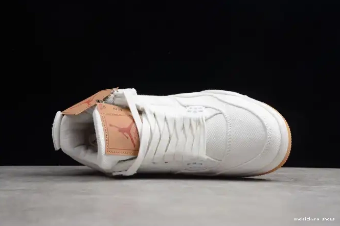 Rep x Air Jordan Levi's 'White' 4 AO2571-100 0505